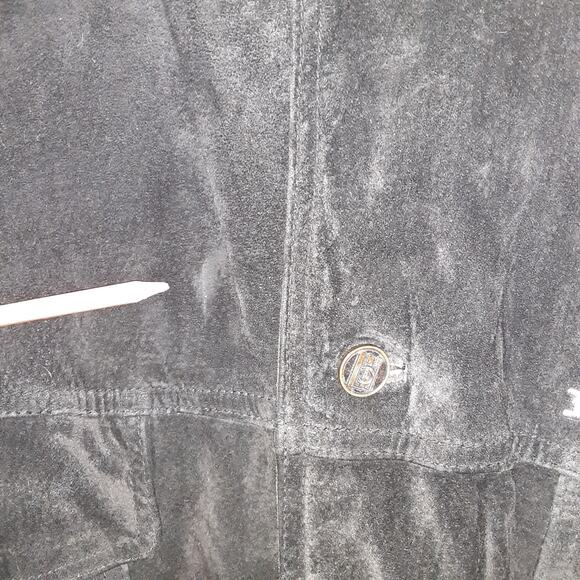 Vintage Phat Farm Suede Leather Jacket Mens 2XL Hip Hop 90s Button - Picture 4 of 13